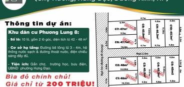 KẾT THÚC DỰ ÁN KDC PL 8 – BÁN 2 LÔ ĐẤT CUỐI CÙNG