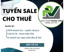 TUYỂN NHÂN VIÊN SALE VÀ CỘNG TÁC VIÊN LÀM VIỆC Ở 338 BÙI VIỆN