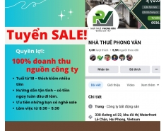 TUYỂN NHÂN VIÊN SALE VÀ CỘNG TÁC VIÊN LÀM VIỆC Ở 338 BÙI VIỆN