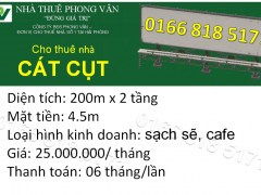 Cho thuê nhà mặt đường CÁT CỤT (đoạn 2 chiều)